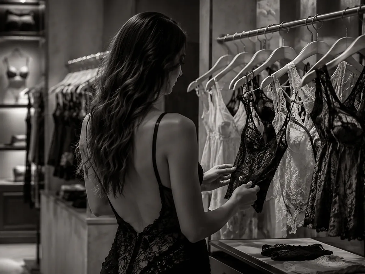 Lingerie soigneusement agencée préparée pour une séance photo en studio