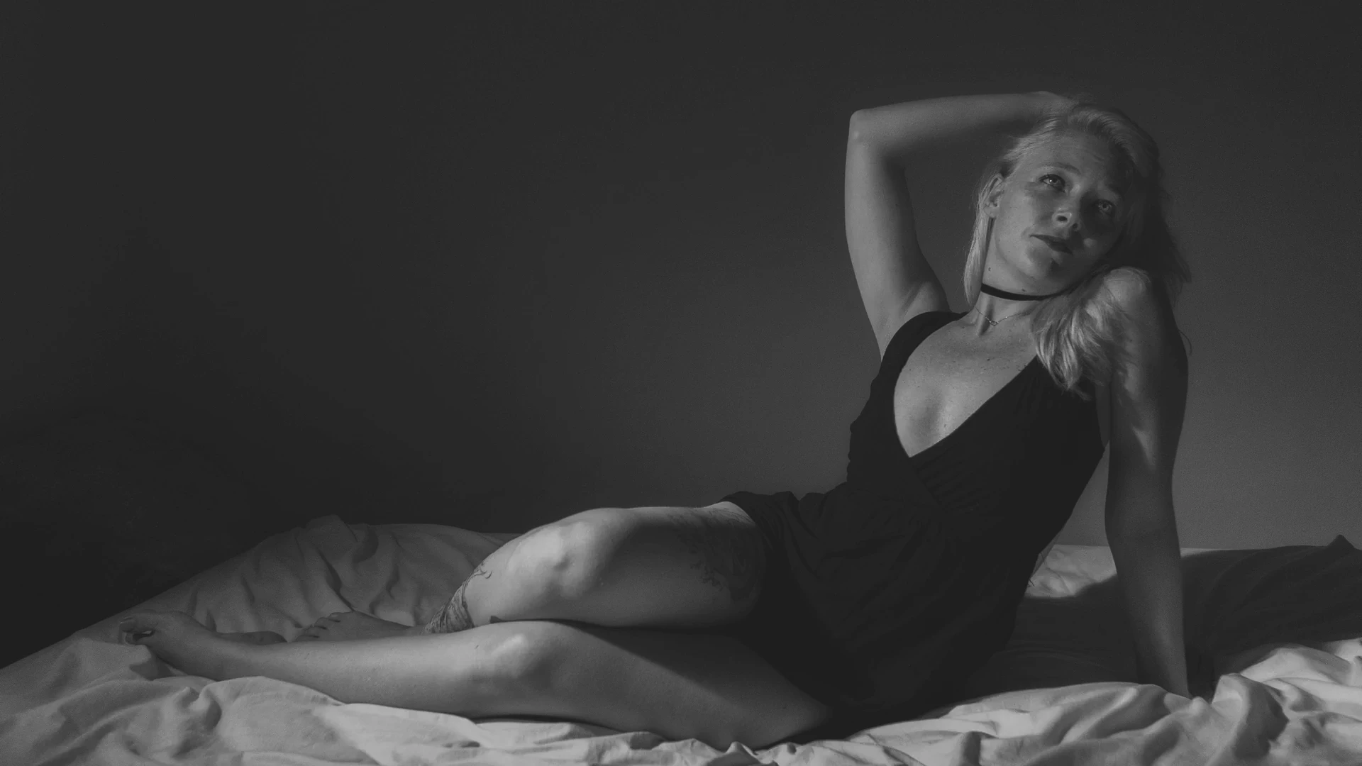 Studio de photographie privé légèrement éclairé