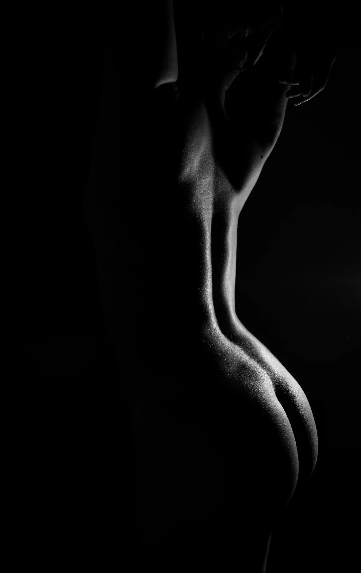 Bodyscape, Profilo in piedi fotografato in studio