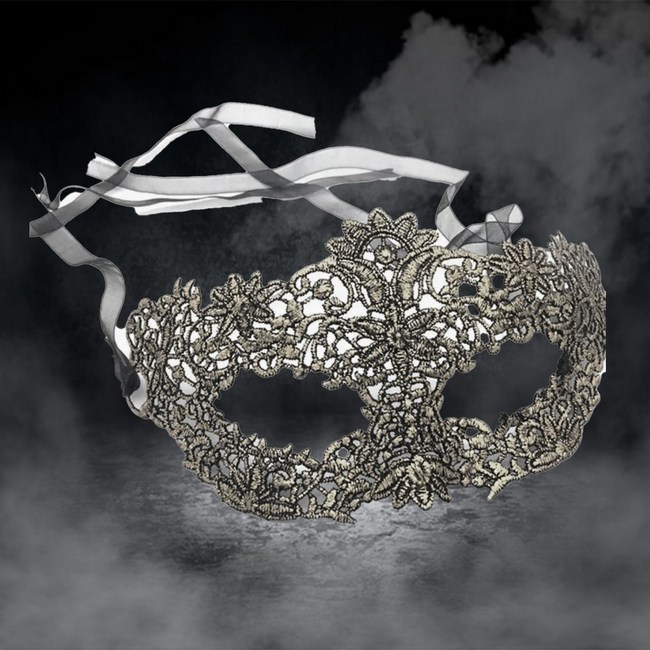 Golden Sexy Lace Half Face Mask