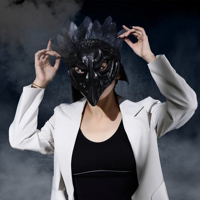 Black Gothic Crow Full Mask